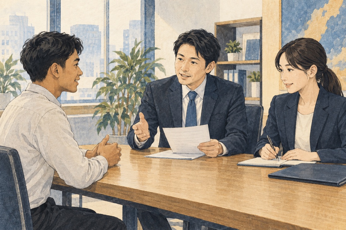 特定技能外国人の紹介のイラスト